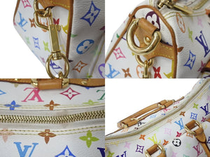 LOUIS VUITTON ルイヴィトン ハンドバッグ M40125 リタ モノグラムマルチカラー ホワイト ゴールド金具 美品 中古 4b002609