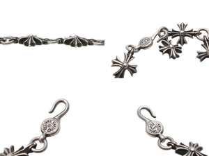 CHROME HEARTS クロムハーツ CO CH PLUS カットアウトCHプラス ブレスレット 9LINK 重量約48.9g シルバー925 美品 中古 4b002613 
