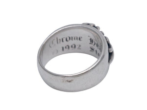CHROME HEARTS クロムハーツ FLRL CRS フローラルクロス リング 指輪 重量約16.8g サイズ24号 1992/sterling刻印 美品 中古 4b002615 