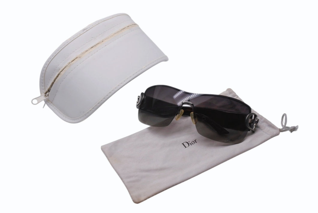 Christian Dior クリスチャンディオール サングラス ブラウン プラスチック BUCKLE1 CAK-MH 美品 中古 4b002618
