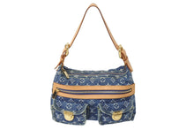 Load image into Gallery viewer, 極美品 LOUIS VUITTON ルイヴィトン モノグラムデニム バギーPM ショルダーバッグ ワンショルダー M95049 インディゴブルー 中古 4b002620