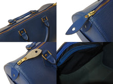 Load image into Gallery viewer, LOUIS VUITTON ルイヴィトン スピーディ30 エピ ハンドバッグ ボストンバッグ M43005 PVC レザー ブルー ゴールド金具 美品 中古 4b002625