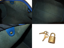 Load image into Gallery viewer, LOUIS VUITTON ルイヴィトン スピーディ30 エピ ハンドバッグ ボストンバッグ M43005 PVC レザー ブルー ゴールド金具 美品 中古 4b002625