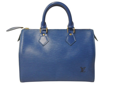 極美品 LOUIS VUITTON ルイヴィトン スピーディ25 M5923G ハンドバッグ ブルー ゴールド金具 エピレザー 中古 4b002626