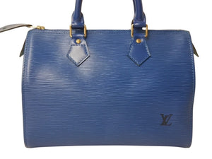 極美品 LOUIS VUITTON ルイヴィトン スピーディ25 M5923G ハンドバッグ ブルー ゴールド金具 エピレザー 中古 4b002626