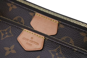 極美品 LOUIS VUITTON ルイヴィトン ミュルティ ポシェット アクセソワール ショルダーバッグ M44840 モノグラム ブラウン ピンク 中古 4b002627