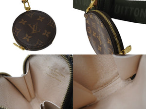 LOUIS VUITTON ルイヴィトン ミュルティポシェット アクセソワール カーキ ショルダーバッグ モノグラム M44813 美品 中古 4b002628