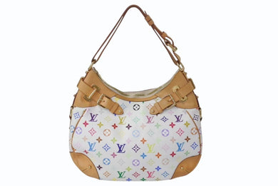 LOUIS VUITTON ルイヴィトン ショルダーバッグ グレタ M40195 モノグラム マルチカラー ホワイト 美品 中古 4b002630