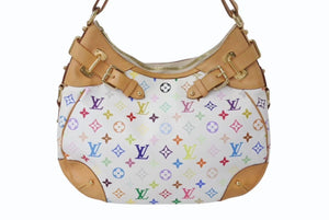LOUIS VUITTON ルイヴィトン ショルダーバッグ グレタ M40195 モノグラム マルチカラー ホワイト 美品 中古 4b002630