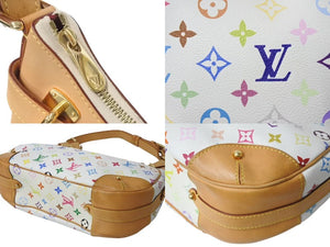 LOUIS VUITTON ルイヴィトン ショルダーバッグ グレタ M40195 モノグラム マルチカラー ホワイト 美品 中古 4b002630