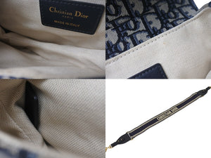 極美品 Christian Dior クリスチャンディオール サドルバッグ ベージュ コットン ベルト付き M0456CTZQ M928 ゴールド金具 中古 4b002631