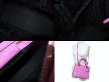 Load image into Gallery viewer, CHRISTIAN DIOR クリスチャンディオール レディディオール ミディアム 2WAY ハンドバッグ カナージュ パープル シルバー 美品 中古 4b002632