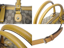 Load image into Gallery viewer, GUCCI グッチ スーキー ハンドバッグ 247902 GGキャンバス レザー ベージュ イエロー ゴールド金具 美品 中古 4b002634