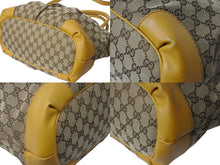 Load image into Gallery viewer, GUCCI グッチ スーキー ハンドバッグ 247902 GGキャンバス レザー ベージュ イエロー ゴールド金具 美品 中古 4b002634