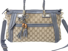 Load image into Gallery viewer, GUCCI グッチ 2WAYバッグ ハンドバッグ ショルダーバッグ 282300 204991 GGキャンバス ベージュ グレー ゴールド金具 良品 中古 4b002635