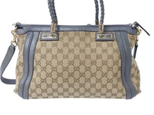 Load image into Gallery viewer, GUCCI グッチ 2WAYバッグ ハンドバッグ ショルダーバッグ 282300 204991 GGキャンバス ベージュ グレー ゴールド金具 良品 中古 4b002635