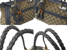 Load image into Gallery viewer, GUCCI グッチ 2WAYバッグ ハンドバッグ ショルダーバッグ 282300 204991 GGキャンバス ベージュ グレー ゴールド金具 良品 中古 4b002635