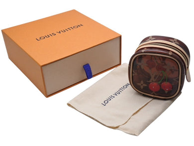 新品未使用 LOUIS VUITTON ルイヴィトン モノグラム チェリー ポルトモネ キューブ ポーチ 村上隆 新作 M14943 中古 4b002644