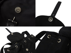 PRADA プラダ リュック デイパック バックパック 三角ロゴ トライアングルロゴ ブラック ナイロン 美品 中古 4b002647 