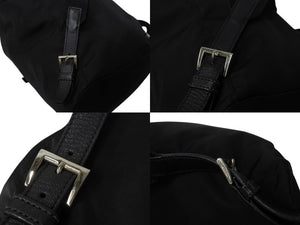PRADA プラダ リュック デイパック バックパック 三角ロゴ トライアングルロゴ ブラック ナイロン 美品 中古 4b002647 