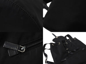 PRADA プラダ リュック デイパック バックパック 三角ロゴ トライアングルロゴ ブラック ナイロン 美品 中古 4b002647 