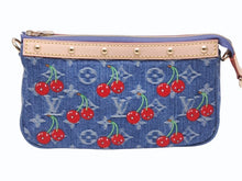 Load image into Gallery viewer, 新品未使用 LOUIS VUITTON ルイヴィトン モノグラム デニム チェリー ポシェット アクセソワール 新作 M13994 中古 4b002648
