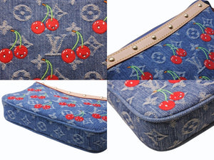 新品未使用 LOUIS VUITTON ルイヴィトン モノグラム デニム チェリー ポシェット アクセソワール 新作 M13994 中古 4b002648