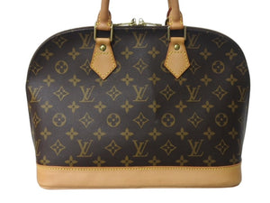 LOUIS VUITTON ルイヴィトン モノグラム アルマPM 旧型 ハンドバッグ M51130 ブラウン ゴールド金具 美品 中古 4b002650