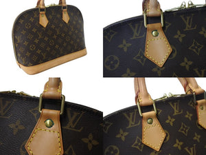 LOUIS VUITTON ルイヴィトン モノグラム アルマPM 旧型 ハンドバッグ M51130 ブラウン ゴールド金具 美品 中古 4b002650