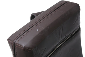 LOUIS VUITTON ルイヴィトン モノグラム グラセ レイ ウエストポーチ ヒップバッグ M46550 ブラウン レザー 美品 中古 4b002651
