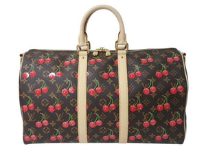 新品未使用 LOUIS VUITTON ルイヴィトン モノグラム チェリー キーポル バンドリエール 45 新作 M13764 中古 4b002653