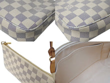 Load image into Gallery viewer, 極美品 LOUISVUITTON ルイヴィトン ポシェットアクセソワール 化粧 アクセサリーポーチ ダミエアズール ホワイト N41207 中古 4b002654