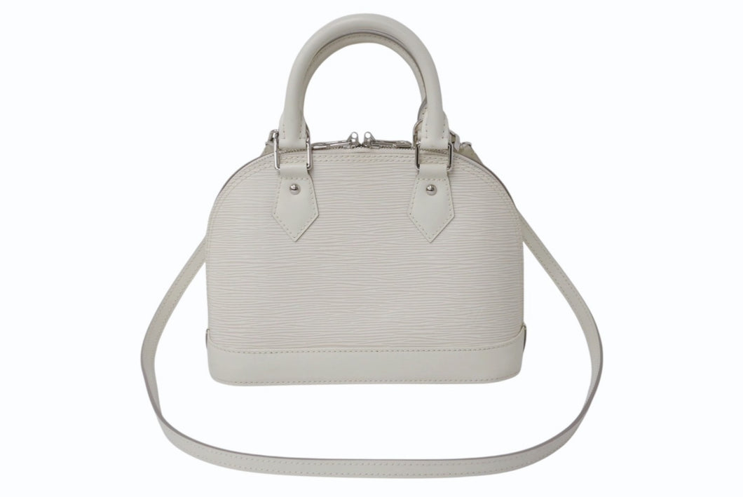 LOUIS VUITTON ルイヴィトン アルマBB 2WAYバッグ ハンドバッグ ショルダーバッグ M4085J エピレザー アイボリー 美品 中古 4b002655