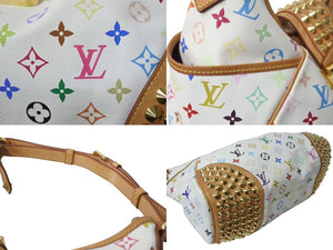 LOUIS VUITTON ルイヴィトン クリッシーMM マルチカラー ブロン ハンドバッグ M40311 モノグラム 村上隆 ホワイト 美品 中古 4b002662