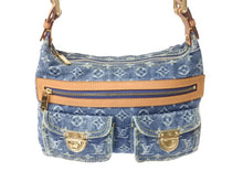 Load image into Gallery viewer, LOUIS VUITTON ルイヴィトン モノグラムデニム バギーPM ショルダーバッグ ワンショルダー M95049 インディゴブルー 美品 中古 4b002663