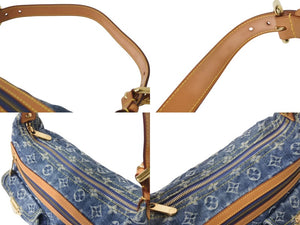 LOUIS VUITTON ルイヴィトン モノグラムデニム バギーPM ショルダーバッグ ワンショルダー M95049 インディゴブルー 美品 中古 4b002663