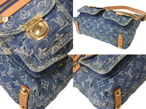 LOUIS VUITTON ルイヴィトン モノグラムデニム バギーPM ショルダーバッグ ワンショルダー M95049 インディゴブルー 美品 中古 4b002663