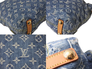 LOUIS VUITTON ルイヴィトン モノグラムデニム バギーPM ショルダーバッグ ワンショルダー M95049 インディゴブルー 美品 中古 4b002663