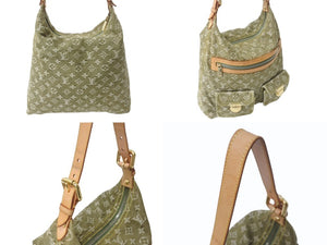 LOUIS VUITTON ルイヴィトン バギーGM ショルダーバッグ M95211 モノグラムデニムキャンバス カーキ ゴールド金具 美品 中古 4b002664