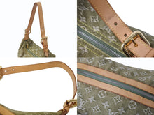 Load image into Gallery viewer, LOUIS VUITTON ルイヴィトン バギーGM ショルダーバッグ M95211 モノグラムデニムキャンバス カーキ ゴールド金具 美品 中古 4b002664