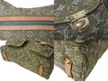 Load image into Gallery viewer, LOUIS VUITTON ルイヴィトン バギーGM ショルダーバッグ M95211 モノグラムデニムキャンバス カーキ ゴールド金具 美品 中古 4b002664