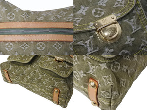 LOUIS VUITTON ルイヴィトン バギーGM ショルダーバッグ M95211 モノグラムデニムキャンバス カーキ ゴールド金具 美品 中古 4b002664