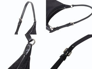 LOUIS VUITTON ルイヴィトン リトル ブローニュ ワンショルダーバッグ M92142 モノグラム サテン ブラック シルバー金具 美品 中古 4b002666