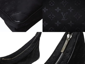LOUIS VUITTON ルイヴィトン リトル ブローニュ ワンショルダーバッグ M92142 モノグラム サテン ブラック シルバー金具 美品 中古 4b002666