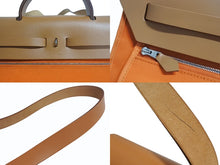 Load image into Gallery viewer, 極美品 HERMES エルメス エールバッグジップ ショルダーバッグ ハンドバッグ Q刻印 トワルオフィシエ オレンジ 中古 4b002669