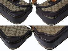 Load image into Gallery viewer, GUCCI グッチ ハンドバッグ ベージュ ブラウン バンブー GGスプリームキャンバス 254884 ゴールド金具 美品 中古 4b002673