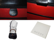 Load image into Gallery viewer, GUCCI グッチ バンブー 2WAY ハンドバッグ 000 1364 0633 カーフスキン ブラック ゴールド金具 ウッド 美品 中古 4b002677