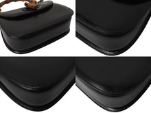 Load image into Gallery viewer, GUCCI グッチ バンブー 2WAY ハンドバッグ 000 1364 0633 カーフスキン ブラック ゴールド金具 ウッド 美品 中古 4b002677