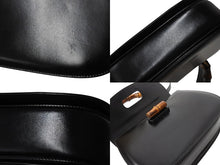 Load image into Gallery viewer, GUCCI グッチ バンブー 2WAY ハンドバッグ 000 1364 0633 カーフスキン ブラック ゴールド金具 ウッド 美品 中古 4b002677