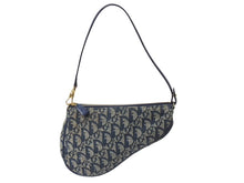 Load image into Gallery viewer, CHRISTIAN DIOR クリスチャンディオール トロッター サドルバッグ ワンショルダーバッグ サドルポーチ ネイビー 美品 中古 4b002679
